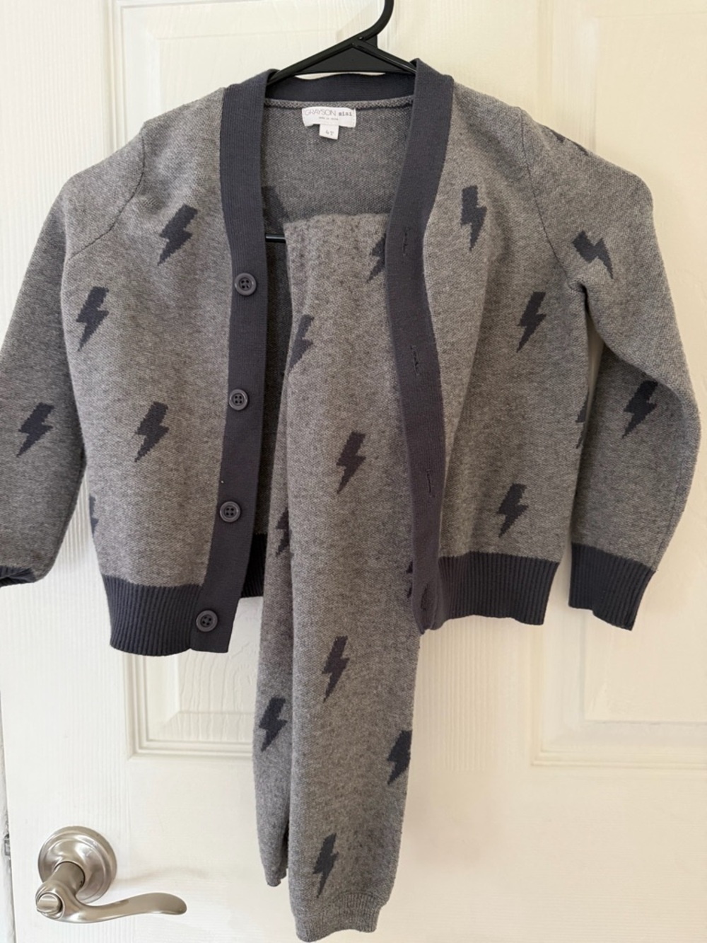 Grayson Mini Lighting Bolt Toddler Sweater and pants set 4T unisex